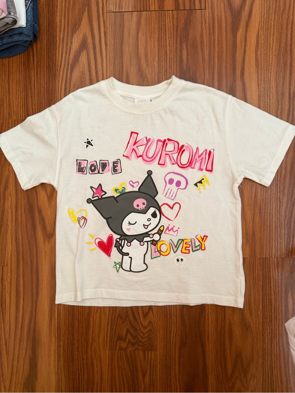Zara White Kuromi Graphic Tee